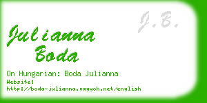 julianna boda business card